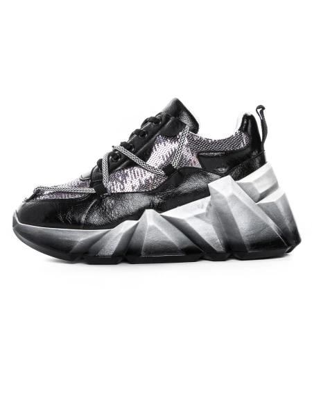 Pantofi Sport Dama cu Platforma M0182-104 Negru Seniorah