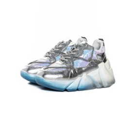 Pantofi Sport Dama cu Platforma M0182-104 Argintiu Seniorah