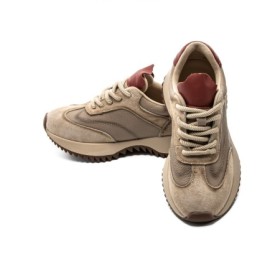 Pantofi Sport Dama din piele naturala 1566825 CREAM-RED | ADVANCER