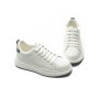 Pantofi Sport Barbati din piele naturala 51191 WHITE-BLACK | ADVANCER