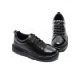 Pantofi Sport Barbati din piele naturala 51191 BLACK-GREEN | ADVANCER
