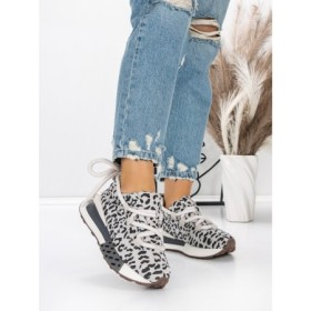 Pantofi Sport Dama din piele naturala 5WZ15 LEOPARD PRINT | PANTOFUL