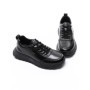 Pantofi Sport Barbati din piele naturala 88866 BLACK | ADVANCER
