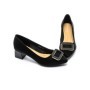 Pantofi cu toc din piele naturala 2216-50 BLACK | ADVANCER