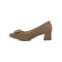 Pantofi cu toc din piele naturala 2216-50 KHAKI | ADVANCER