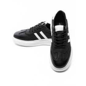 Pantofi Sport Barbati din piele naturala 02-208 BLACK-WHITE | ADVANCER