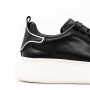 Pantofi Sport Barbati din piele naturala 3221 Negru-Alb ... » Reina.Ro