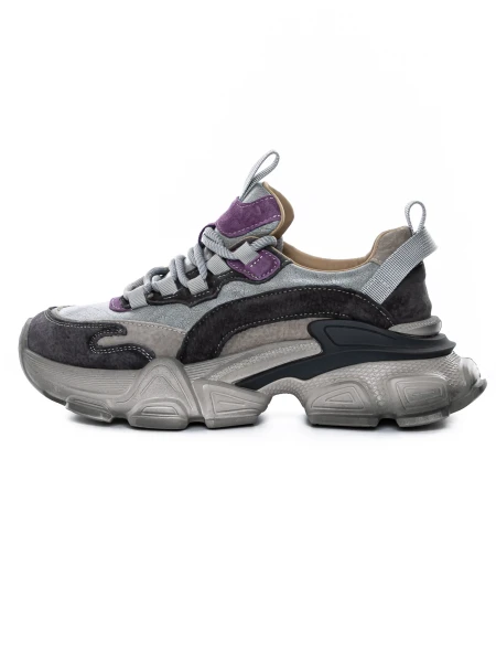 Pantofi Sport Dama din piele naturala Y5758-2 GREY-PURPLE | ADVANCER