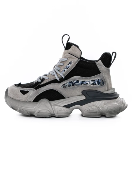 Pantofi Sport Dama din piele naturala Y5797-1 BLACK-GREY | ADVANCER