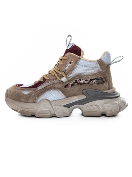 Pantofi Sport Dama din piele naturala Y5797-1 APRICOT-WINE | ADVANCER