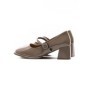 Pantofi cu toc din piele naturala TP312-1 APRICOT | ADVANCER