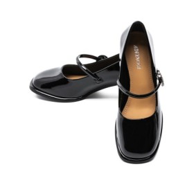 Pantofi cu toc din piele naturala TP312-1 BLACK | ADVANCER