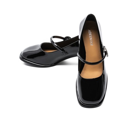 Pantofi cu toc din piele naturala TP312-1 BLACK | ADVANCER