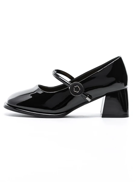 Pantofi cu toc din piele naturala TP312-1 BLACK | ADVANCER