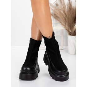 Ghete Dama cu Platforma 5W61 BLACK | MEI