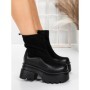 Ghete Dama cu Platforma 5W61 BLACK | MEI
