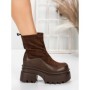 Ghete Dama cu Platforma 5W61 BROWN | MEI