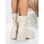 Ghete Dama din piele naturala 5W62 BEIGE | PANTOFUL