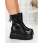 Ghete Dama din piele naturala 5W76 BLACK | PANTOFUL