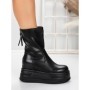 Ghete Dama din piele naturala 5W76 BLACK | PANTOFUL