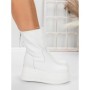 Ghete Dama din piele naturala 5W76 WHITE | PANTOFUL