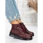 Ghete Dama din piele naturala 5W50 WINERED | PANTOFUL