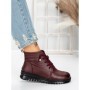 Ghete Dama din piele naturala 5W50 WINERED | PANTOFUL