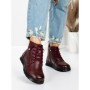 Ghete Dama din piele naturala 5W50 WINERED | PANTOFUL