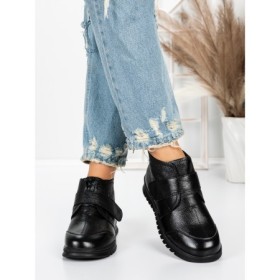 Ghete Dama din piele naturala 5W51 BLACK | PANTOFUL