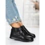 Ghete Dama din piele naturala 5W51 BLACK | PANTOFUL