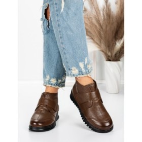 Ghete Dama din piele naturala 5W51 DARK BROWN | PANTOFUL