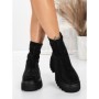 Ghete Dama cu Platforma 5WL77 ALL BLACK | MEI