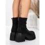 Ghete Dama cu Platforma 5WL77 ALL BLACK | MEI
