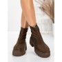 Ghete Dama cu Platforma 5WL77 BROWN | MEI