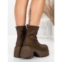 Ghete Dama cu Platforma 5WL77 BROWN | MEI