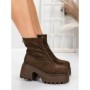 Ghete Dama cu Platforma 5WL77 BROWN | MEI