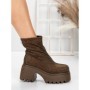 Ghete Dama cu Platforma 5WL77 BROWN | MEI