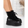 Ghete Dama cu Platforma 56WL3 BLACK | MEI