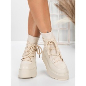 Ghete Dama cu Platforma 56WL3 BEIGE | MEI