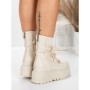 Ghete Dama cu Platforma 56WL3 BEIGE | MEI