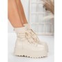 Ghete Dama cu Platforma 56WL3 BEIGE | MEI