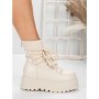 Ghete Dama cu Platforma 56WL3 BEIGE | MEI