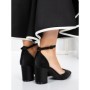 Pantofi cu Toc Gros 5XKK37 BLACK | MEI