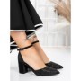 Pantofi cu Toc Gros 5XKK37 BLACK | MEI