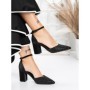 Pantofi cu Toc Gros 5XKK37 BLACK | MEI