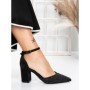 Pantofi cu Toc Gros 5XKK37 BLACK | MEI