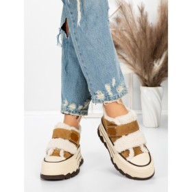Ghete Dama din piele naturala 5W53 YELLOW | PANTOFUL