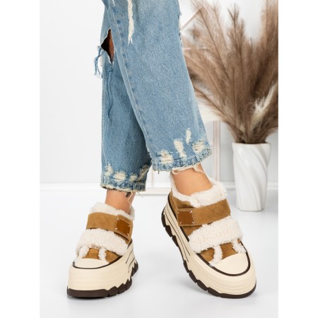 Ghete Dama din piele naturala 5W53 YELLOW | PANTOFUL