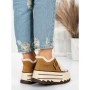 Ghete Dama din piele naturala 5W53 YELLOW | PANTOFUL