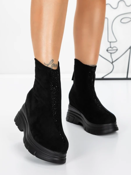 Ghete Dama cu Platforma 58WL16 BLACK | MEI